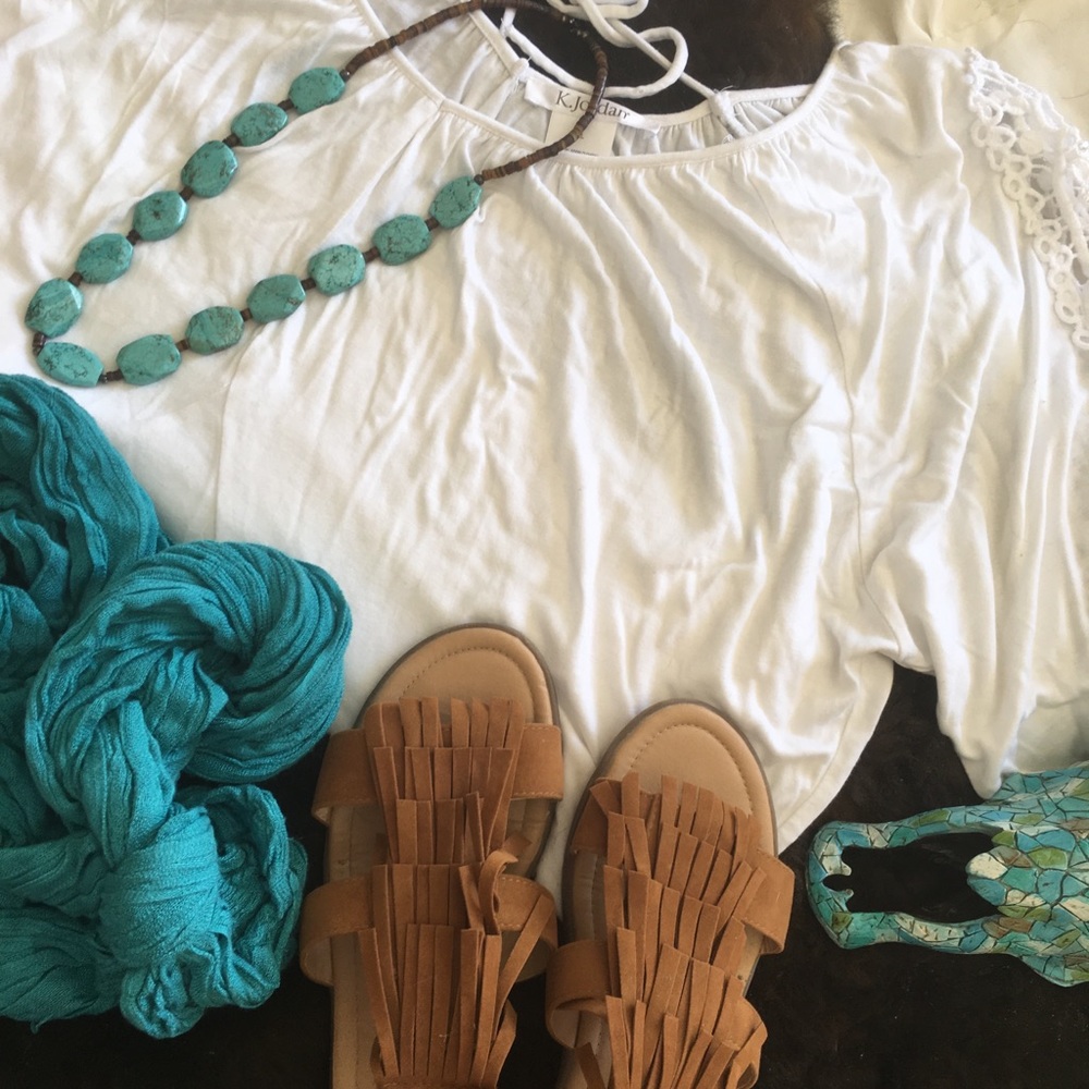 White crochet top